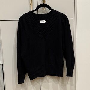 The Reset Black V-Neck Pullover